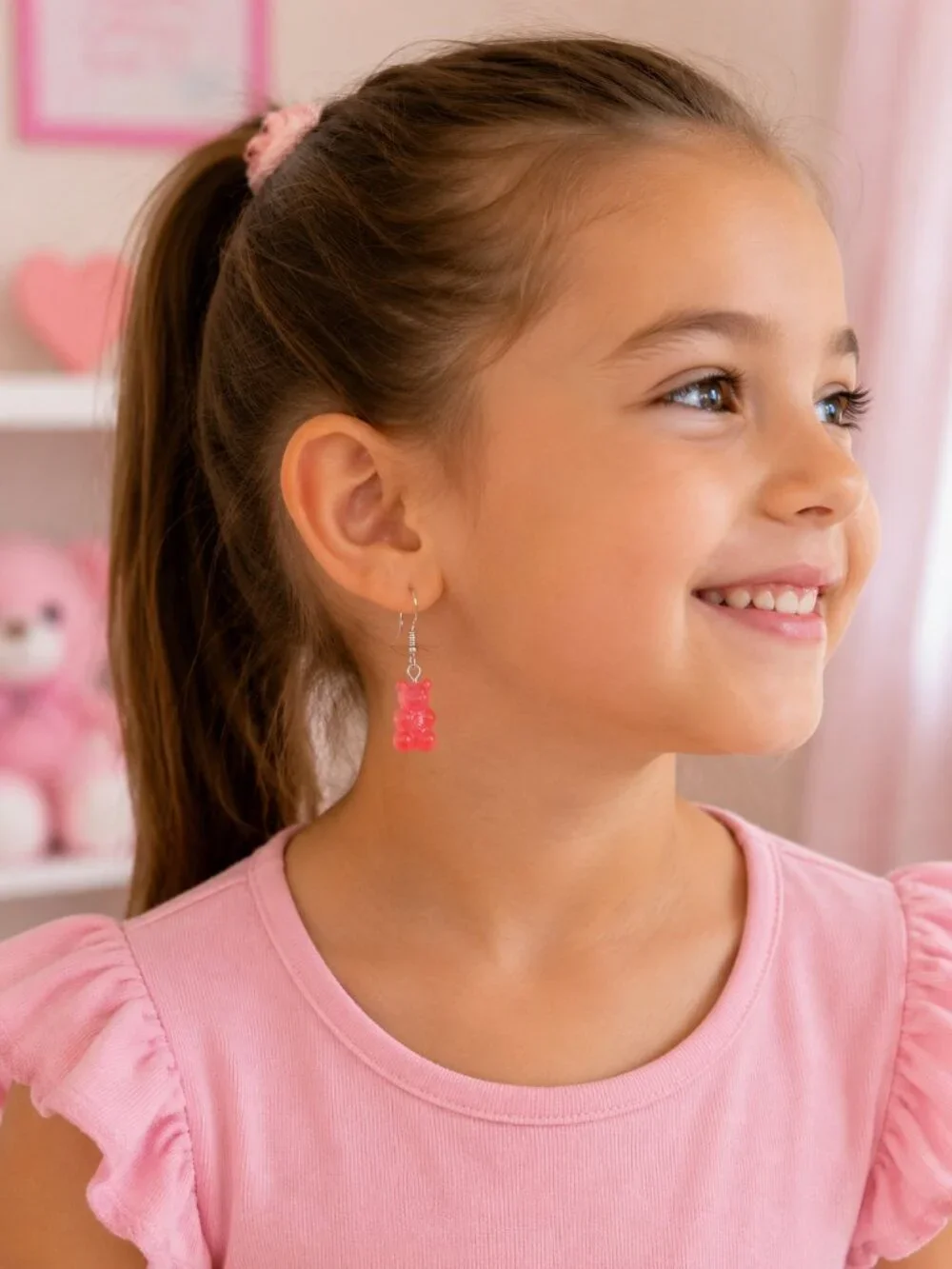 Pink Gummy Bear Earrings